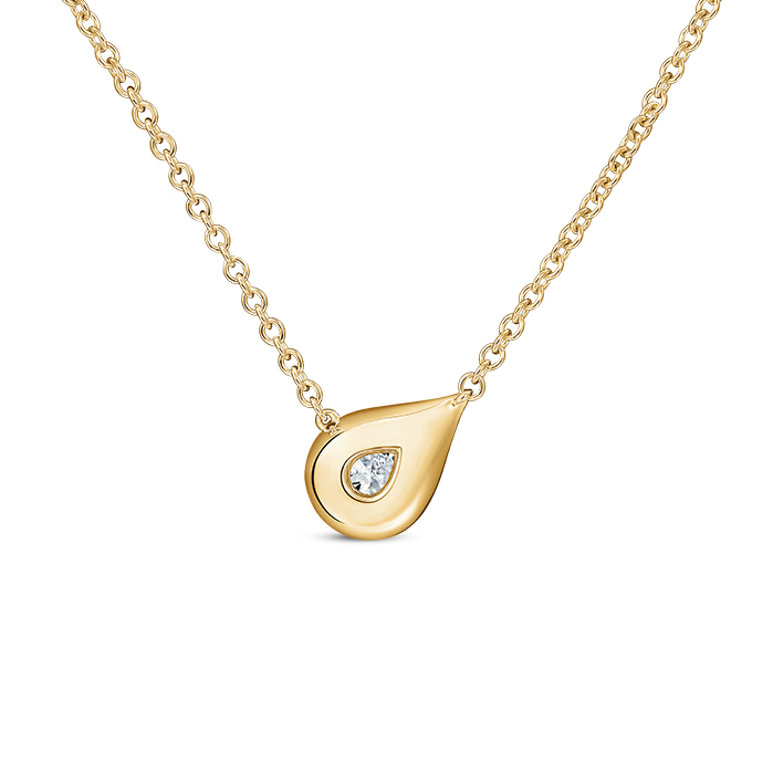 0.3 ctw. LU Droplet Pendant in 18K Yellow Gold