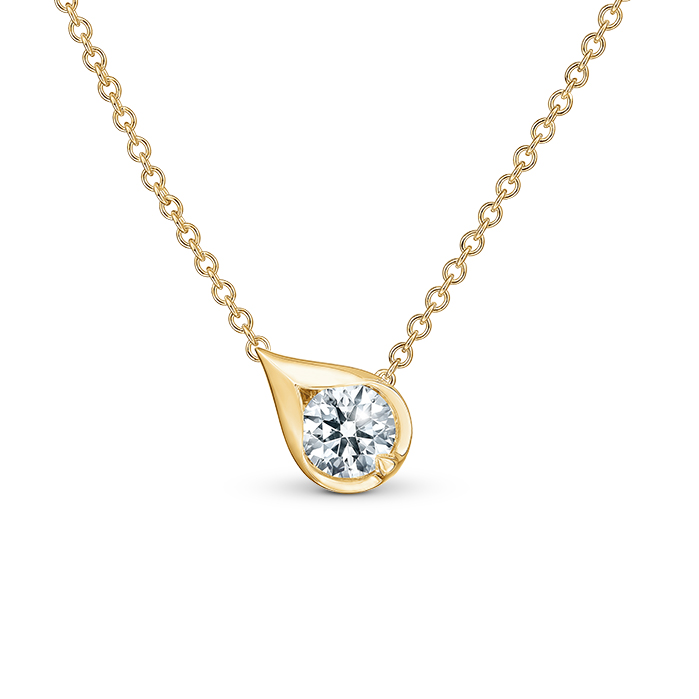 0.5 ctw. LU Droplet Pendant in 18K Yellow Gold