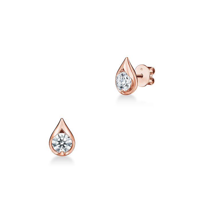 0.6 ctw. LU Droplet Studs in 18K Rose Gold