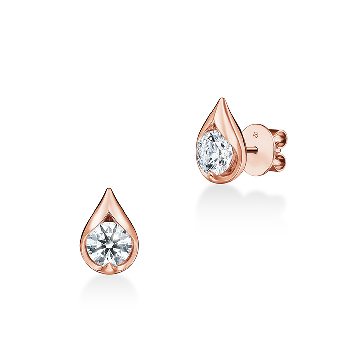 1.4 ctw. LU Droplet Studs in 18K Rose Gold