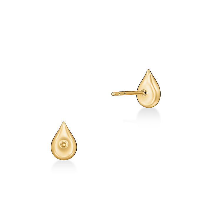 0.6 ctw. LU Droplet Studs in 18K Yellow Gold