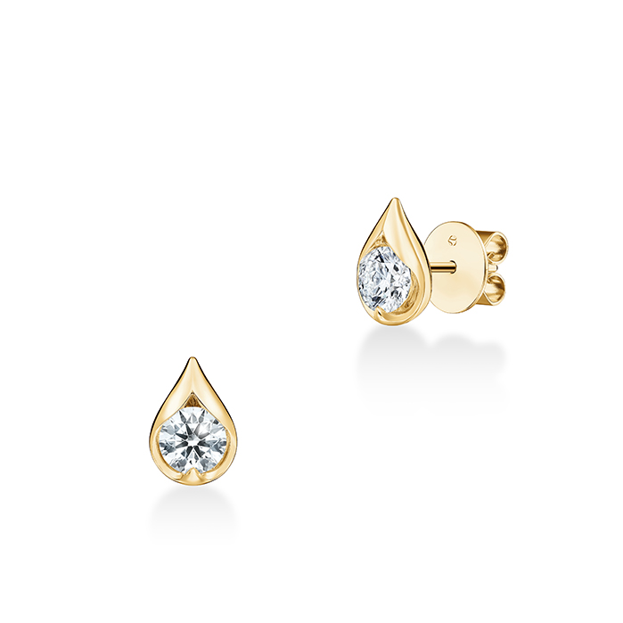 1 ctw. LU Droplet Studs in 18K Yellow Gold
