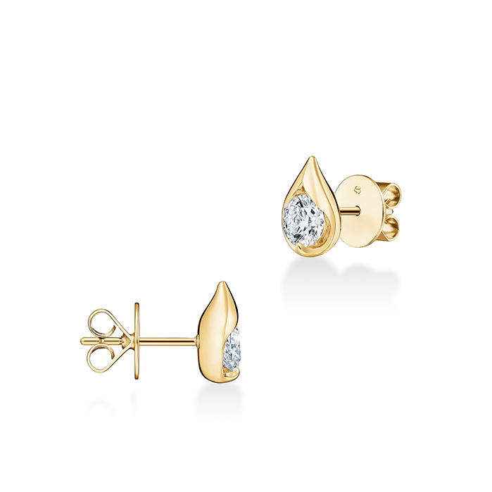 1 ctw. LU Droplet Studs in 18K Yellow Gold