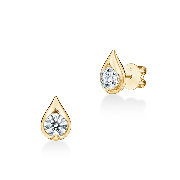 1.4 ctw. LU Droplet Studs in 18K Yellow Gold