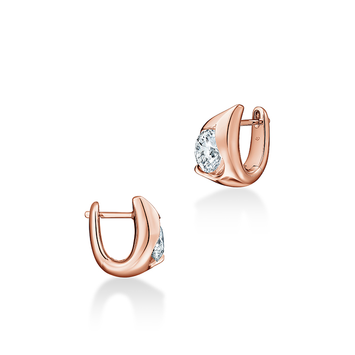 1.4 ctw. LU Droplet Huggies in 18K Rose Gold