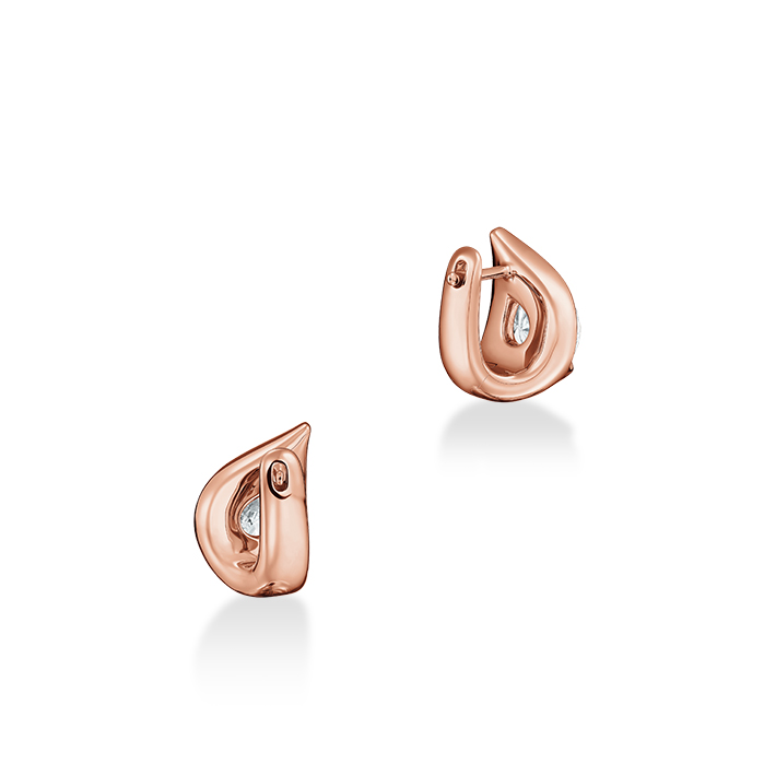 1.4 ctw. LU Droplet Huggies in 18K Rose Gold