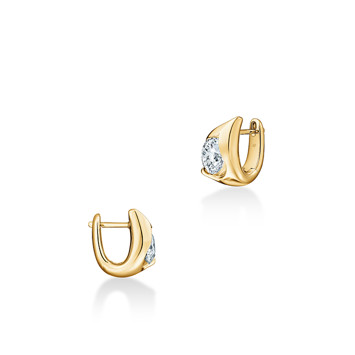 1 ctw. LU Droplet Huggies in 18K Yellow Gold