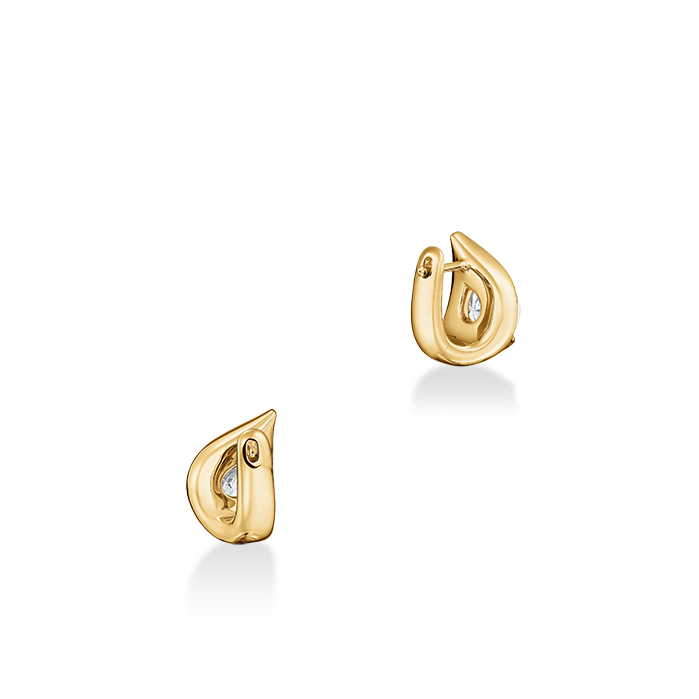 1 ctw. LU Droplet Huggies in 18K Yellow Gold