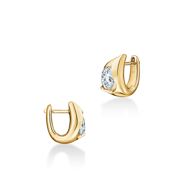 1.4 ctw. LU Droplet Huggies in 18K Yellow Gold