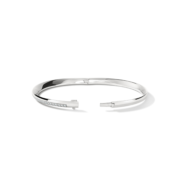 0.6 ctw. Barre PavÃ© Bangle in 18K Rose Gold