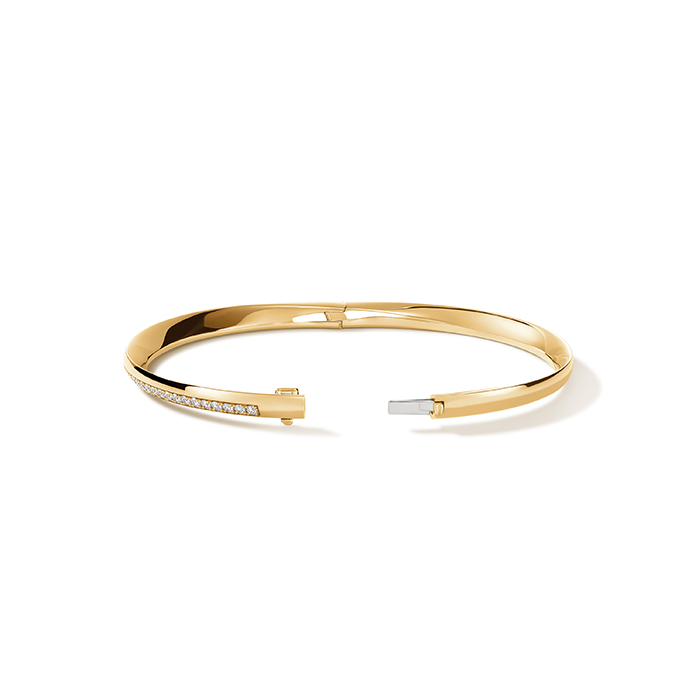 0.6 ctw. Barre PavÃ© Bangle in 18K Yellow Gold