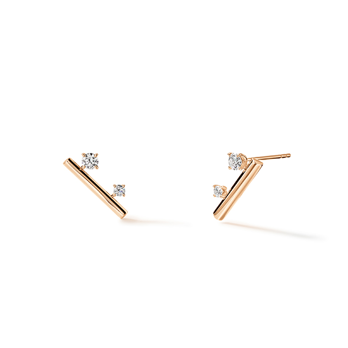 0.3 ctw. Barre Floating Diamond Climber Earrings in 18K Rose Gold