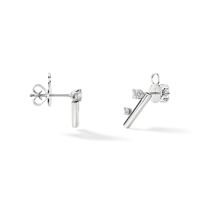 0.3 ctw. Barre Floating Diamond Climber Earrings in 18K White Gold