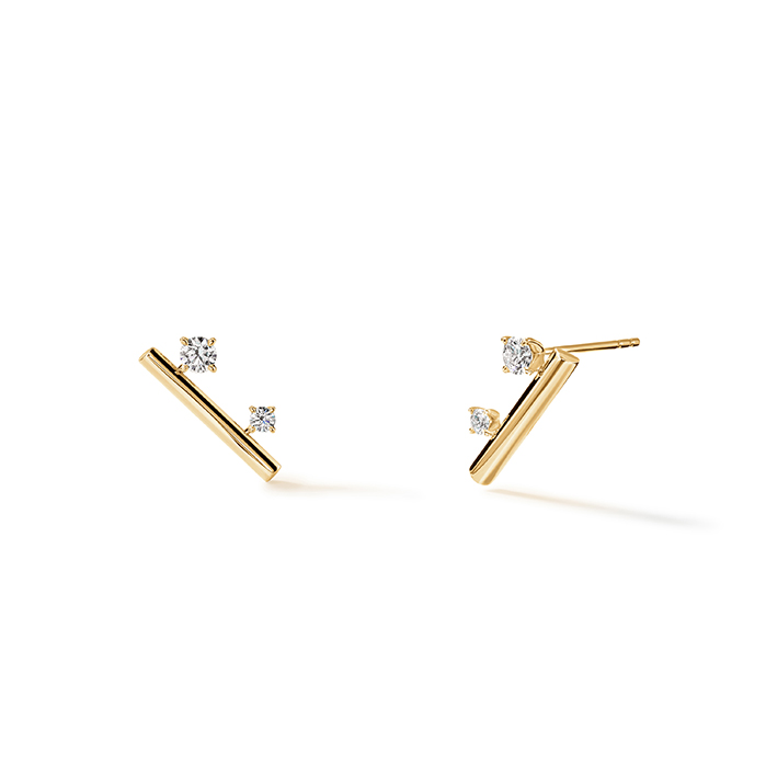 0.3 ctw. Barre Floating Diamond Climber Earrings in 18K Yellow Gold