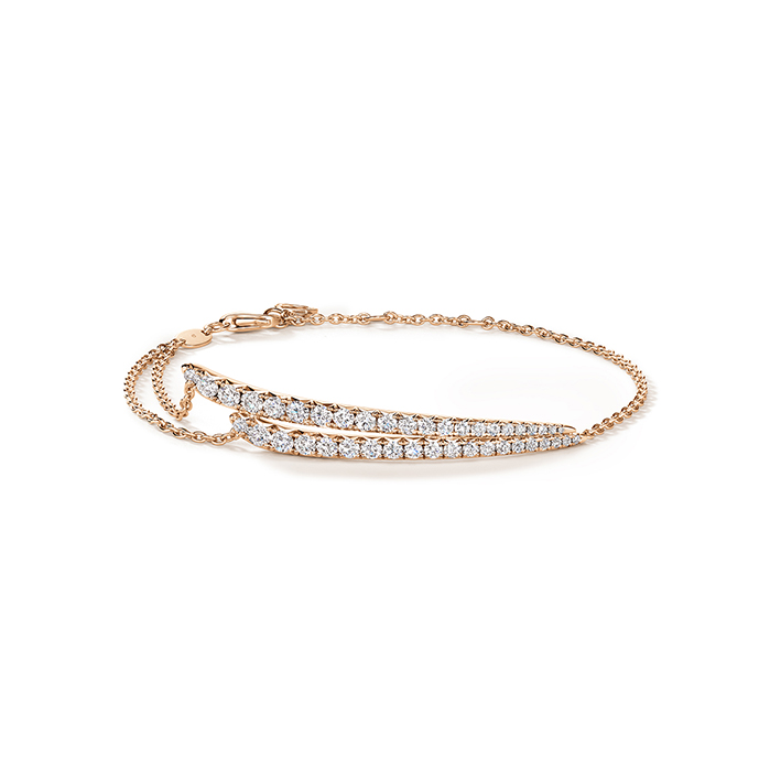 1.2 ctw. Vela French Cut PavÃ© Diamond Bracelet in 18K Rose Gold