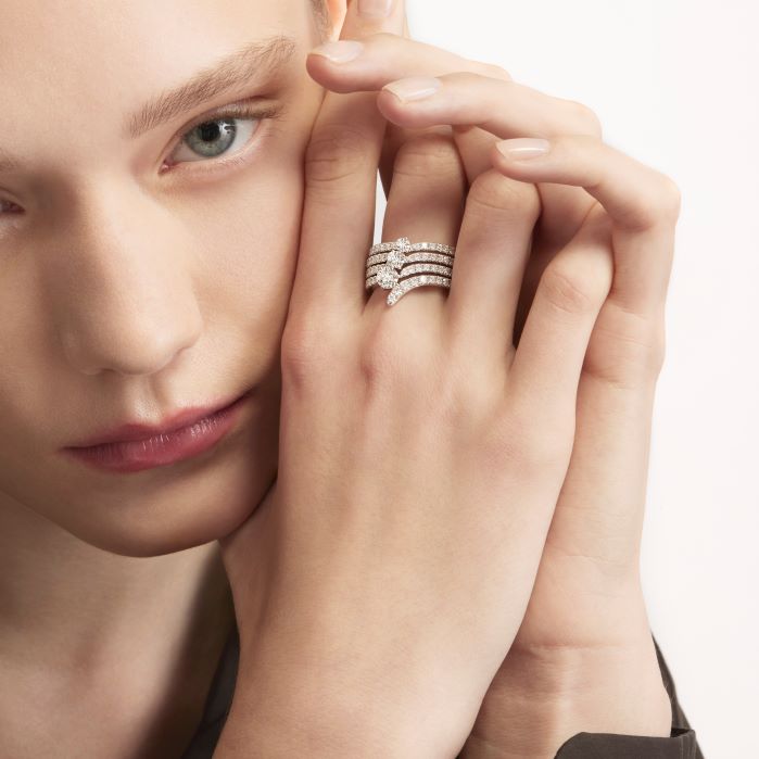 2.75 ctw. VELA French Cut PavÃ© Diamond Cocktail Ring in 18K Rose Gold