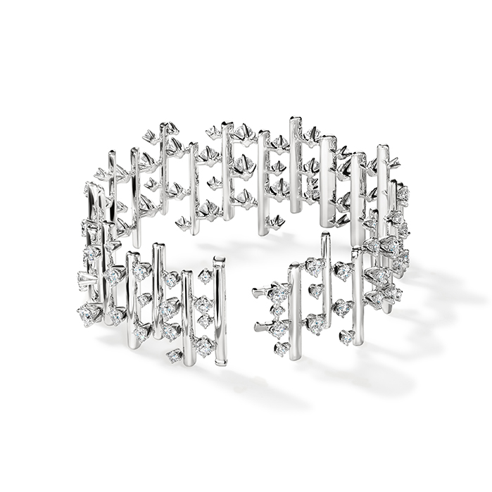 10.45 ctw. Barre Multi-Row Large Bracelet in 18K Rose Gold