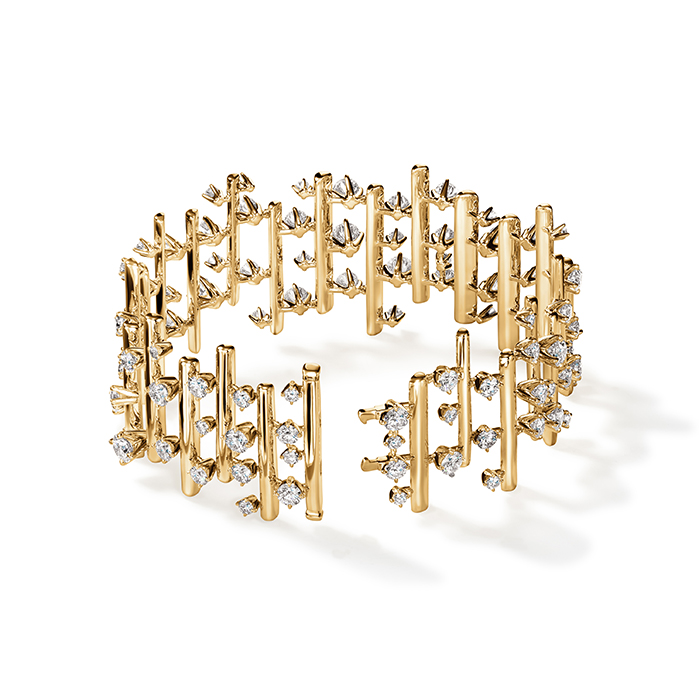 9.35 ctw. Barre Multi-Row Large Bracelet in 18K Yellow Gold