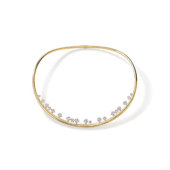 4.85 ctw. Barre Floating Diamond Choker in 18K Yellow Gold
