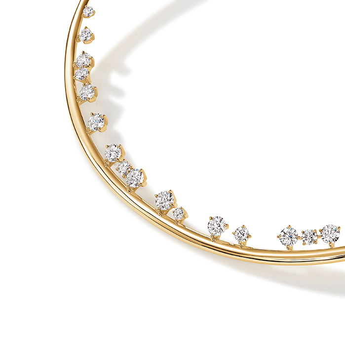 4.85 ctw. Barre Floating Diamond Choker in 18K Yellow Gold