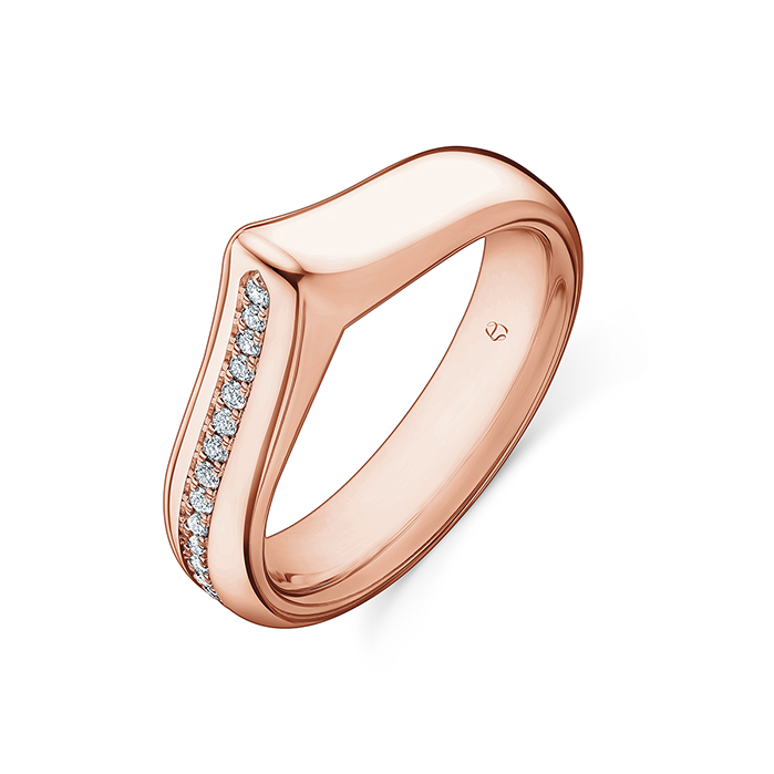 0.1 ctw. LU Diamond Band in 18K Rose Gold