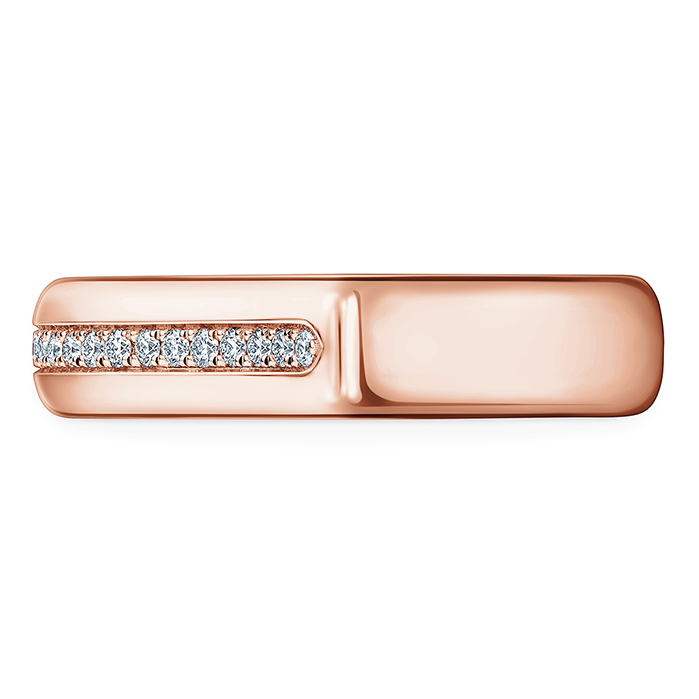0.1 ctw. LU Diamond Band in 18K Rose Gold