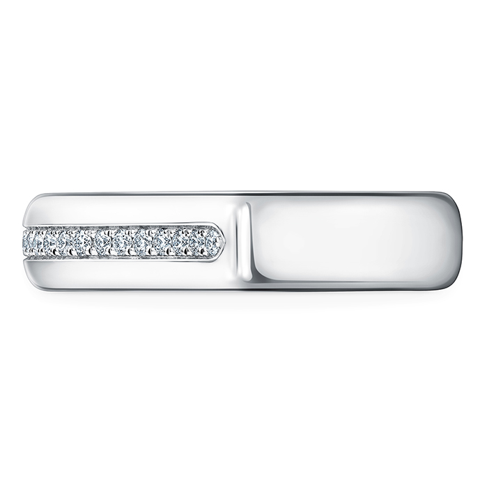 0.1 ctw. LU Diamond Band in 18K White Gold