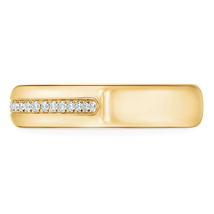 0.1 ctw. LU Diamond Band in 18K Yellow Gold