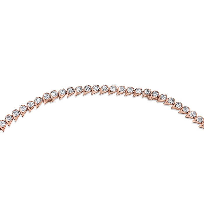 20 ctw. LU Droplet Graduated Necklace in 18K Rose Gold