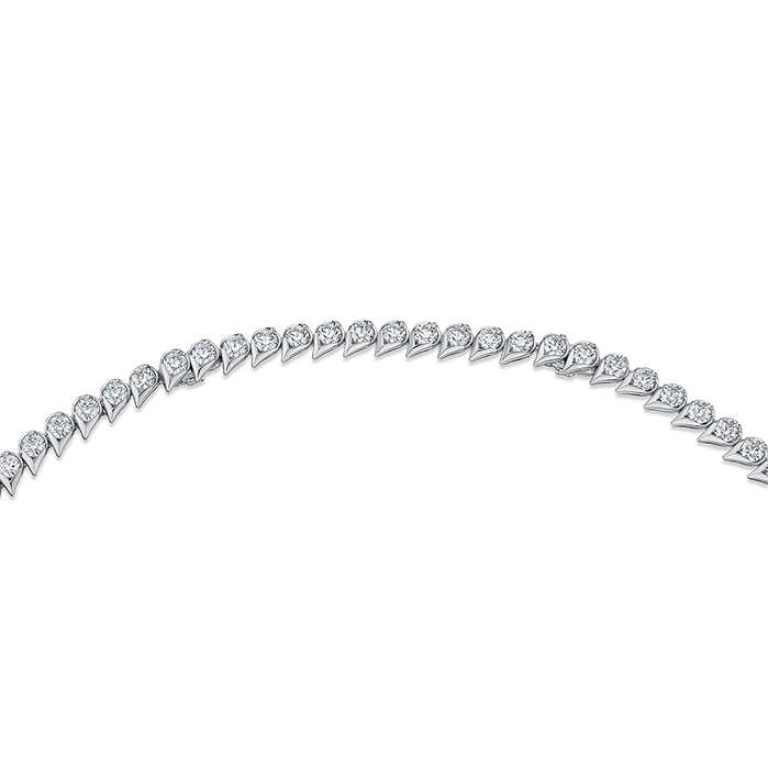 20 ctw. LU Droplet Graduated Necklace in 18K White Gold