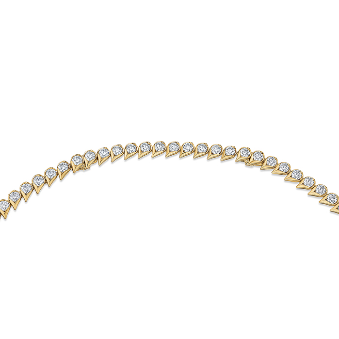 20 ctw. LU Droplet Graduated Necklace in 18K Yellow Gold