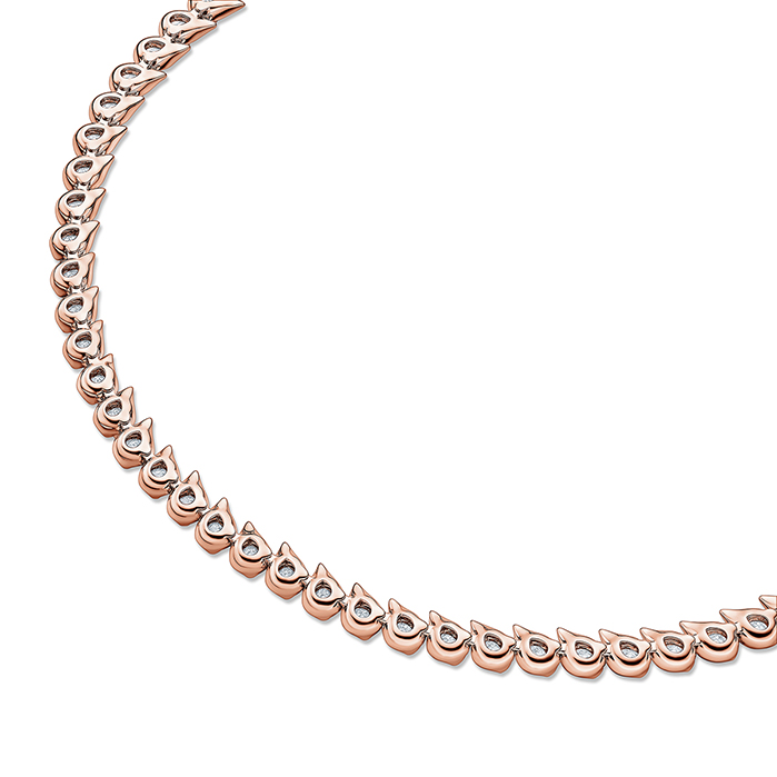 25 ctw. LU Droplet Uniform Necklace in 18K Rose Gold