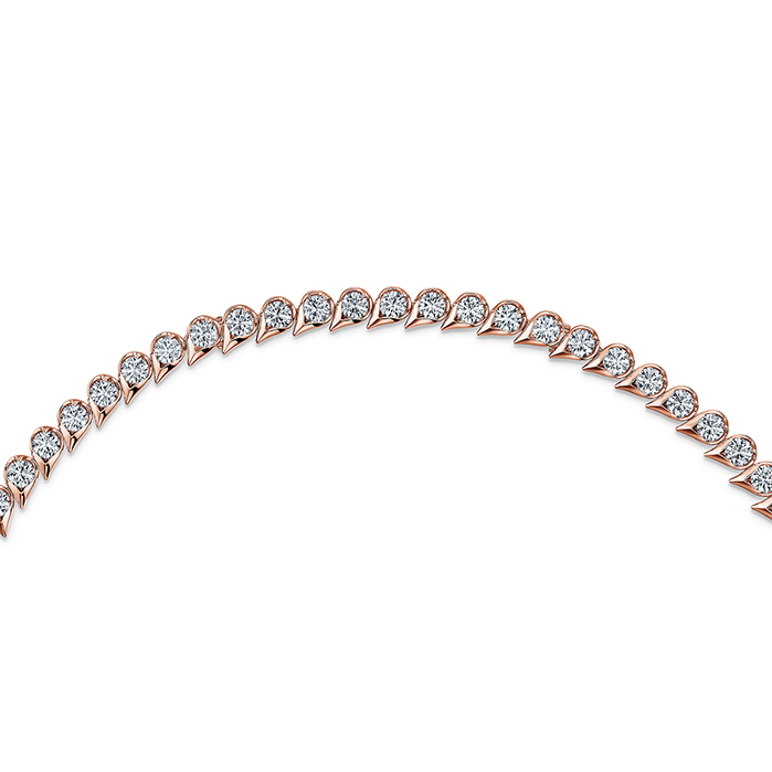 25 ctw. LU Droplet Uniform Necklace in 18K Rose Gold