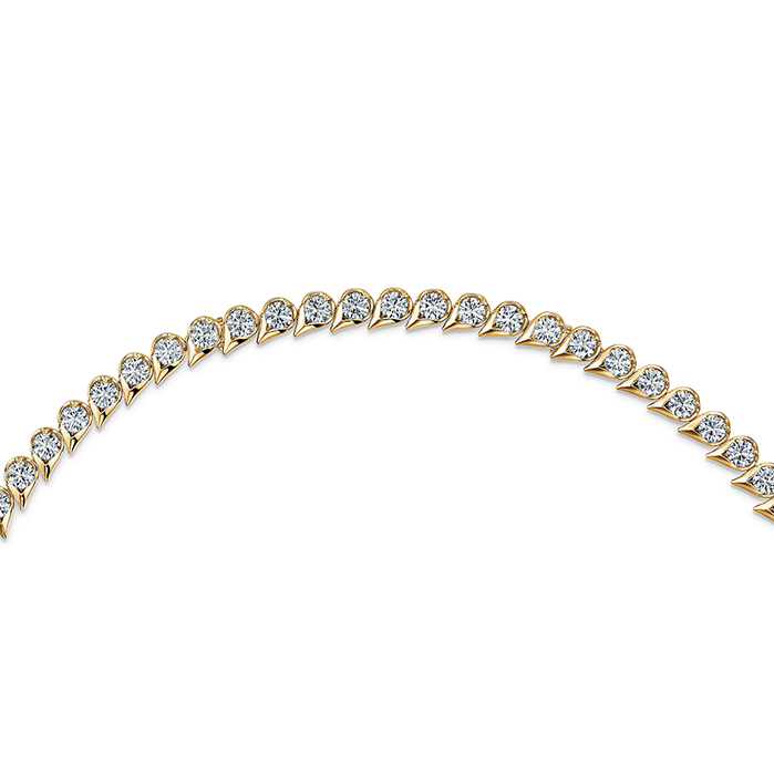 25 ctw. LU Droplet Uniform Necklace in 18K Yellow Gold