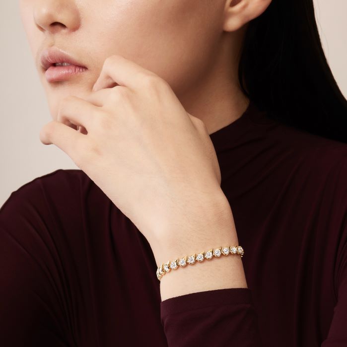 6.4 ctw. LU Droplet Bracelet in 18K Rose Gold