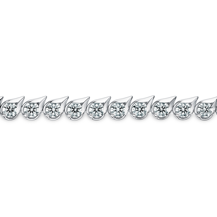 6.4 ctw. LU Droplet Bracelet in 18K White Gold