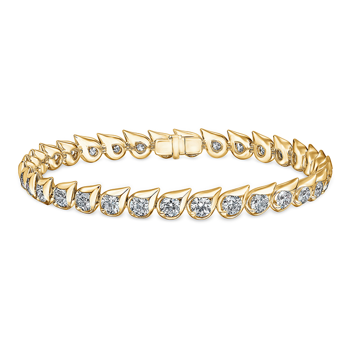 6.4 ctw. LU Droplet Bracelet in 18K Yellow Gold