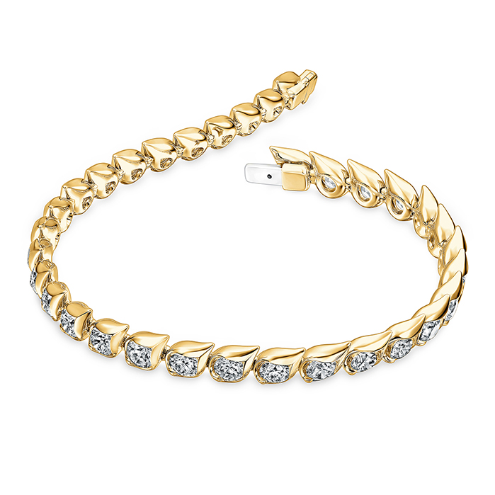 6.4 ctw. LU Droplet Bracelet in 18K Yellow Gold