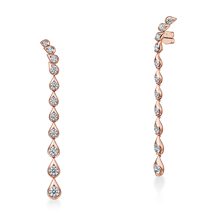 5.3 ctw. LU Droplet Stiletto Earrings in 18K Rose Gold