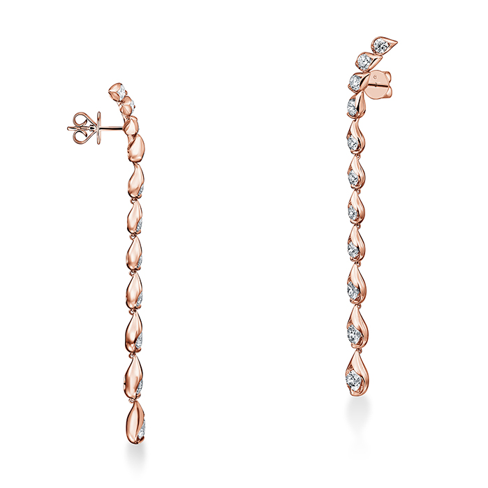 5.3 ctw. LU Droplet Stiletto Earrings in 18K Rose Gold