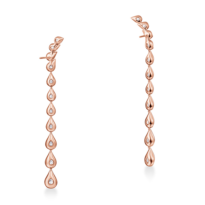 5.3 ctw. LU Droplet Stiletto Earrings in 18K Rose Gold