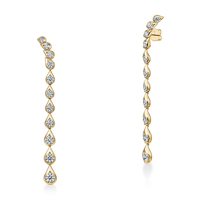 5.3 ctw. LU Droplet Stiletto Earrings in 18K Yellow Gold