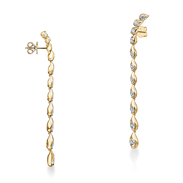 5.3 ctw. LU Droplet Stiletto Earrings in 18K Yellow Gold