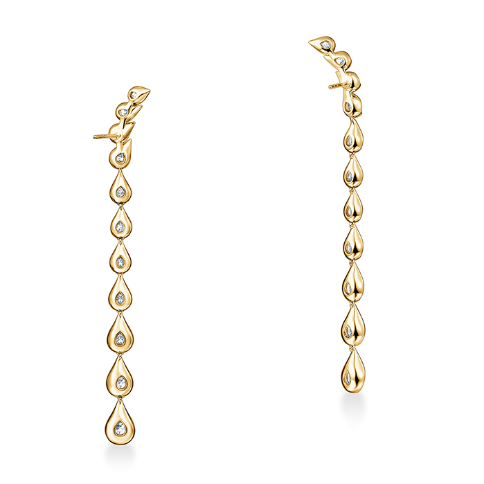 5.3 ctw. LU Droplet Stiletto Earrings in 18K Yellow Gold