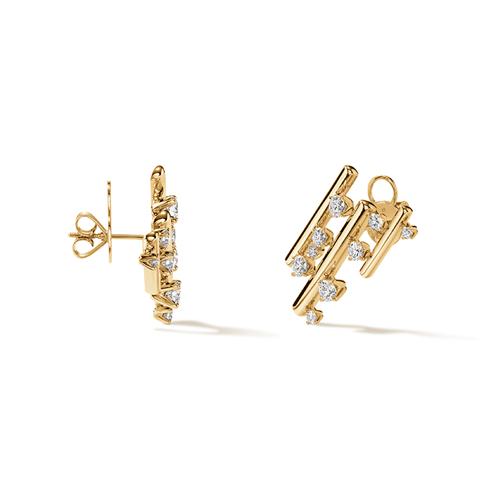 2 ctw. Barre Multi-Row Climber Earrings in 18K Yellow Gold