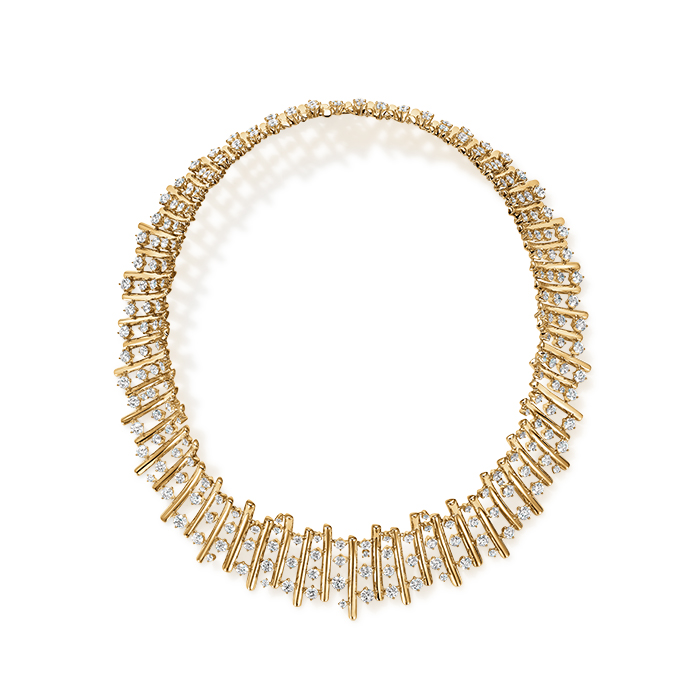 22.2 ctw. Barre Multi-Row Choker in 18K Yellow Gold
