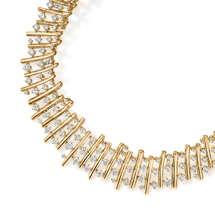 22.2 ctw. Barre Multi-Row Choker in 18K Yellow Gold