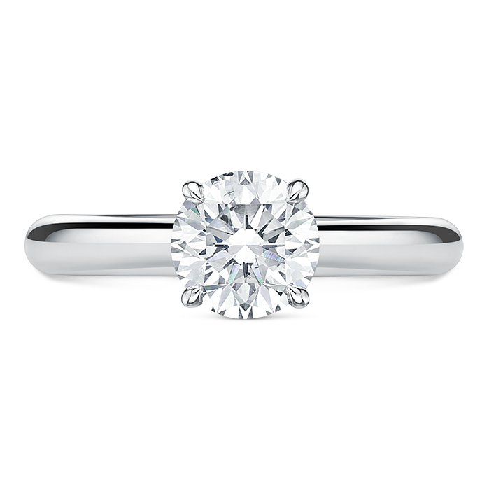 0.72 ctw. Illustrious Hidden Halo Engagement Ring in Platinum