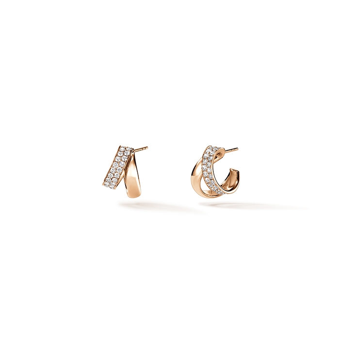 INSIDE/OUT Diamond Flip Earrings in 18K Rose Gold