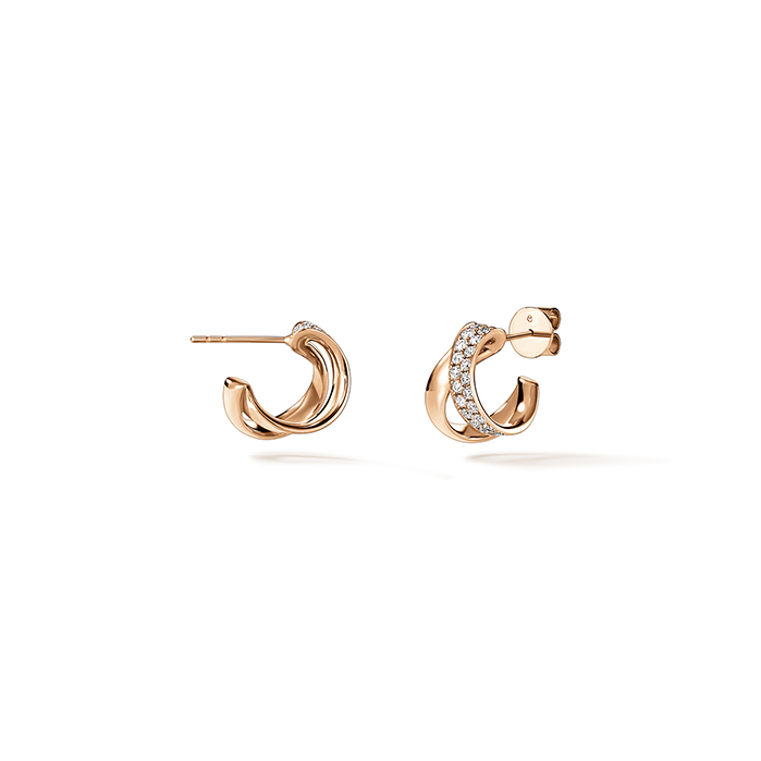 INSIDE/OUT Diamond Flip Earrings in 18K Rose Gold